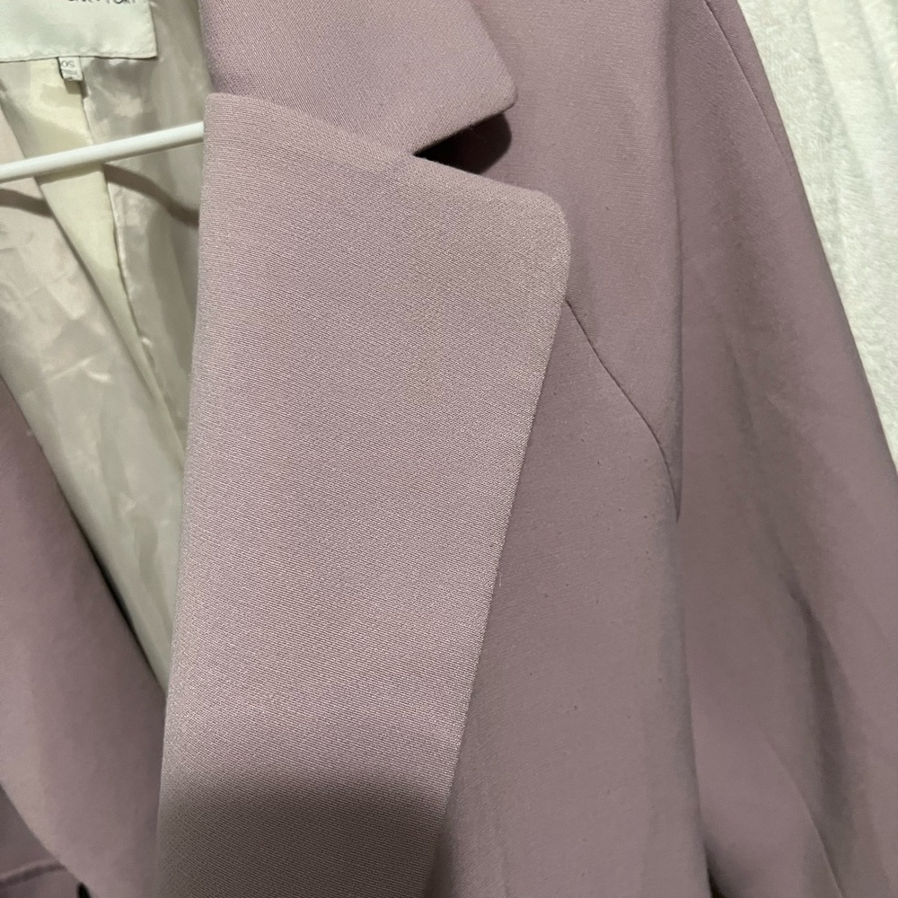 Oak + Fort Size OS Women's Double-Breasted Mauve Coat - Picture 3 of 3